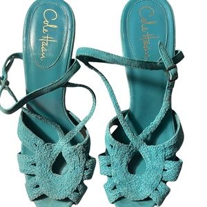 Cole Haan Nike Suede Teal Sandals